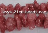 CNG2210 15.5 inches 10*14mm - 13*18mm nuggets plated druzy quartz beads