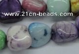 CNG229 15.5 inches 15*20mm nuggets dyed white agate gemstone beads