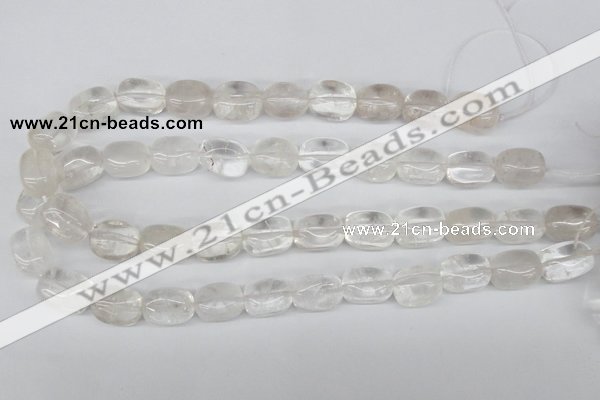 CNG23 15.5 inches 12*17mm nuggets white crystal gemstone beads