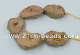 CNG2311 7.5 inches 25*35mm - 35*40mm freeform druzy agate beads