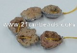 CNG2318 7.5 inches 25*35mm - 35*40mm freeform druzy agate beads