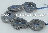 CNG2320 7.5 inches 25*35mm - 35*40mm freeform druzy agate beads