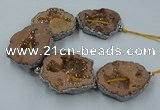 CNG2326 7.5 inches 35*40mm - 45*50mm freeform druzy agate beads