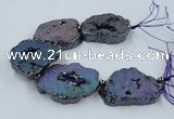 CNG2331 7.5 inches 35*40mm - 45*50mm freeform druzy agate beads