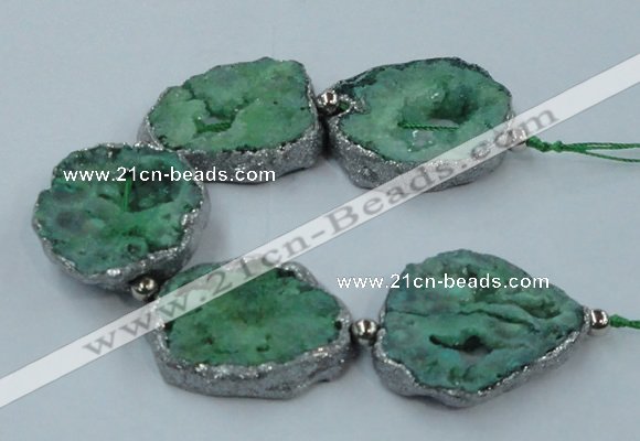 CNG2334 7.5 inches 35*40mm - 45*50mm freeform druzy agate beads