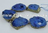 CNG2341 7.5 inches 40*50mm - 55*60mm freeform druzy agate beads