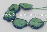 CNG2352 7.5 inches 25*35mm - 35*40mm freeform druzy agate beads