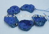 CNG2361 7.5 inches 40*50mm - 55*60mm freeform druzy agate beads