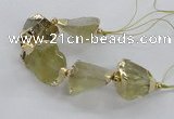 CNG2387 7.5 inches 15*25mm - 20*30mm nuggets lemon quartz beads