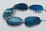 CNG2393 7.5 inches 35*45mm - 45*55mm freeform agate gemstone beads