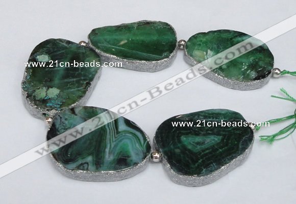 CNG2394 7.5 inches 35*45mm - 45*55mm freeform agate gemstone beads