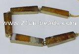 CNG2418 8 inches 15*55mm trapezoid agate gemstone beads wholesale