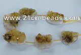 CNG2436 15.5 inches 20*25mm - 30*35mm nuggets druzy citrine beads