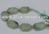 CNG2453 7.5 inches 20*25mm - 25*35mm faceted freeform agate beads