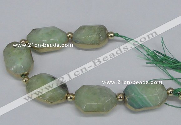 CNG2453 7.5 inches 20*25mm - 25*35mm faceted freeform agate beads