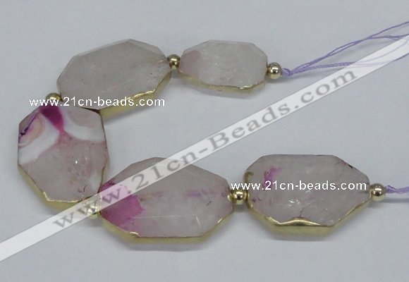 CNG2455 7.5 inches 20*25mm - 30*40mm faceted freeform agate beads