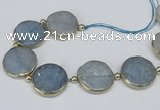 CNG2476 7.5 inches 30mm faceted coin quartz gemstone beads