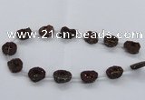 CNG2486 15.5 inches 15*20mm - 20*25mm freeform plated druzy agate beads