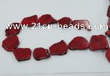 CNG2515 15.5 inches 25*30mm - 35*40mm freeform turquoise beads