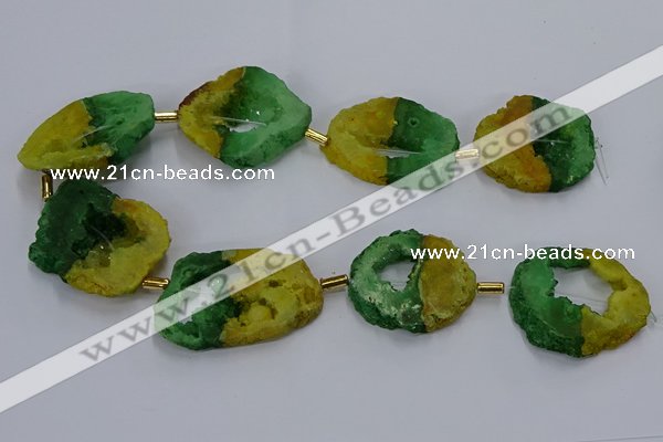 CNG2549 15.5 inches 30*40mm - 45*50mm freeform druzy agate beads