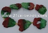 CNG2551 15.5 inches 30*40mm - 45*50mm freeform druzy agate beads