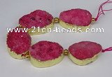 CNG2561 7.5 inches 25*35mm - 30*40mm freeform druzy agate beads