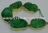 CNG2563 7.5 inches 25*35mm - 30*40mm freeform druzy agate beads