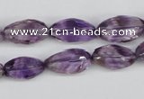 CNG26 15.5 inches 10*20mm faceted nuggets amethyst gemstone beads