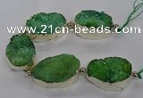 CNG2601 7.5 inches 25*35mm - 30*40mm freeform druzy agate beads