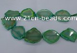 CNG2612 15.5 inches 30*35mm - 40*45mm freeform agate beads