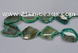 CNG2667 15.5 inches 30*40mm - 40*55mm freeform agate beads