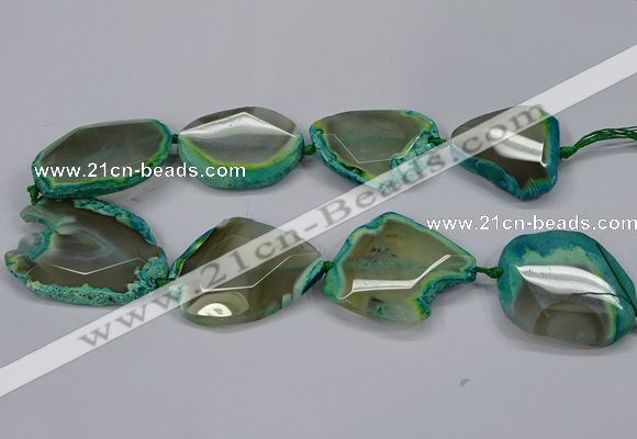 CNG2667 15.5 inches 30*40mm - 40*55mm freeform agate beads