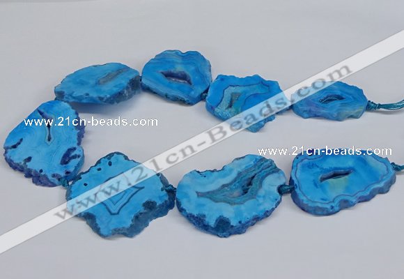 CNG2678 15.5 inches 30*40mm - 40*50mm freeform druzy agate beads