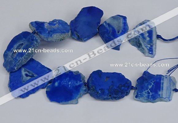 CNG2679 15.5 inches 30*40mm - 40*50mm freeform druzy agate beads