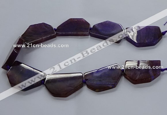 CNG2741 15.5 inches 28*40mm - 30*45mm freeform agate beads