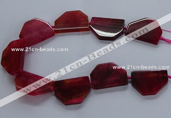 CNG2742 15.5 inches 28*40mm - 30*45mm freeform agate beads