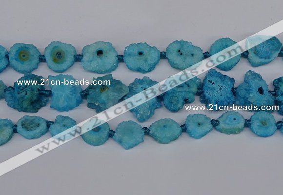 CNG2764 15.5 inches 15*20mm - 25*30mm freeform druzy agate beads