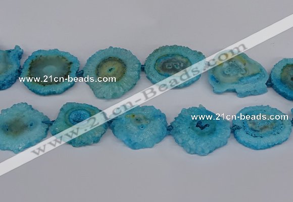 CNG2765 15.5 inches 30*40mm - 45*50mm freeform druzy agate beads