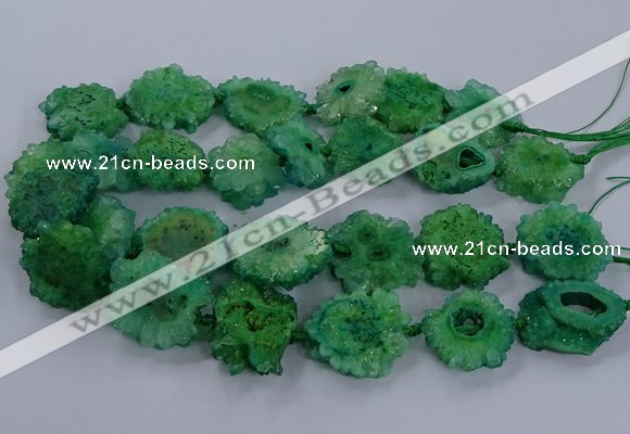 CNG2767 15.5 inches 30*40mm - 45*50mm freeform druzy agate beads