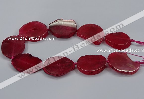 CNG2777 15.5 inches 30*35mm - 35*40mm freeform agate beads