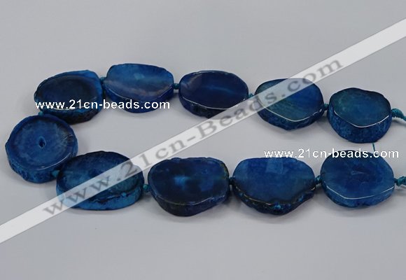 CNG2778 15.5 inches 30*35mm - 35*40mm freeform agate beads