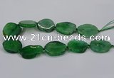 CNG2779 15.5 inches 30*35mm - 35*40mm freeform agate beads