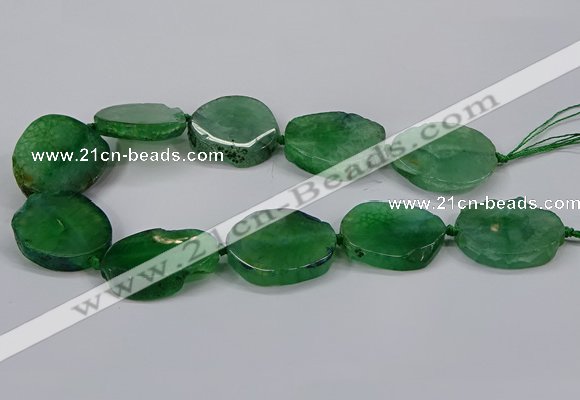 CNG2779 15.5 inches 30*35mm - 35*40mm freeform agate beads