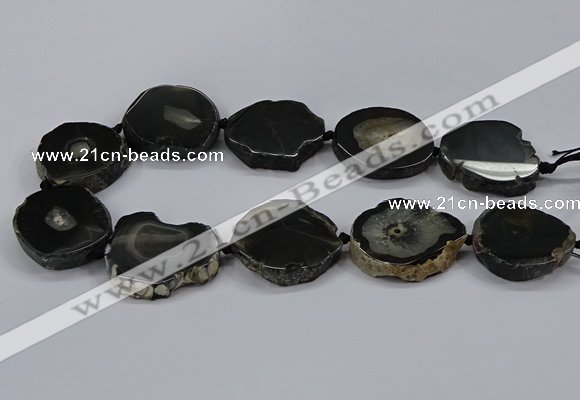 CNG2781 15.5 inches 30*35mm - 35*40mm freeform agate beads