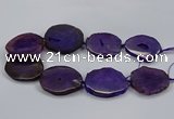 CNG2785 15.5 inches 35*40mm - 45*50mm freeform agate beads