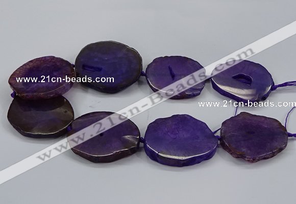 CNG2785 15.5 inches 35*40mm - 45*50mm freeform agate beads