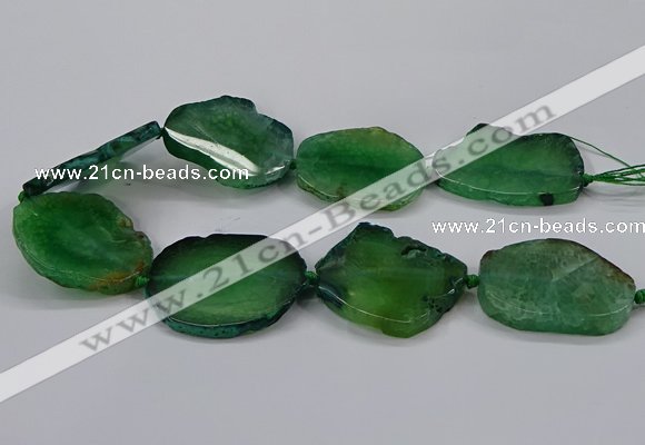 CNG2788 15.5 inches 35*40mm - 45*50mm freeform agate beads