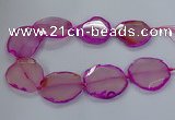 CNG2790 15.5 inches 30*40mm - 40*55mm freeform agate beads