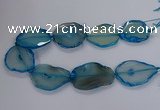 CNG2792 15.5 inches 30*40mm - 40*55mm freeform agate beads