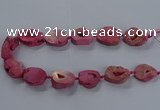 CNG2803 15.5 inches 25*30mm - 30*40mm freeform druzy agate beads